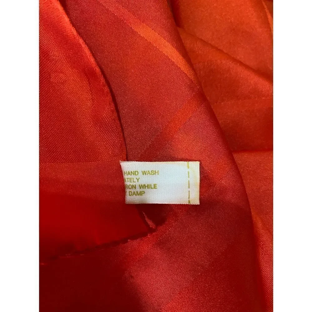 Red Satin Scarf Made in Italy